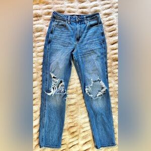 Hollister - Ripped Blue Boyfriend Jeans